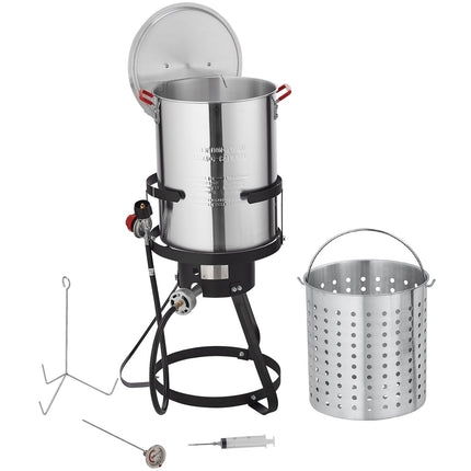 30-Qt Turkey Fryer, Aluminum Pot, 54,000 BTU Burner
