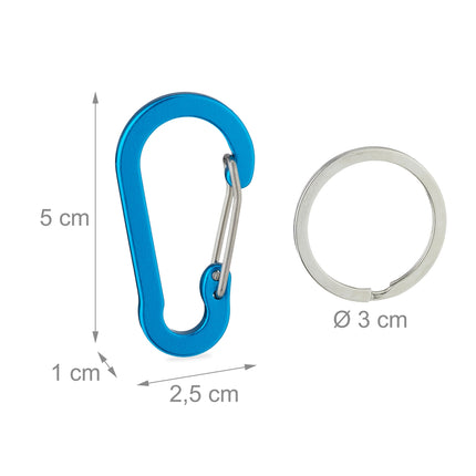 30 carabiners with 14 key rings