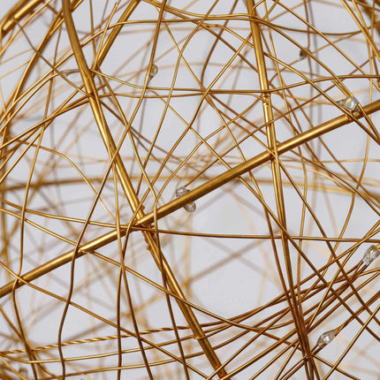 30 cm Gold LED Decor Orb – Warm White Light Sphere