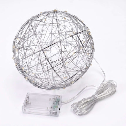 30 cm Silver LED Decor Orb – Indoor Light Ball