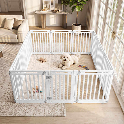 31.5" Indoor Outdoor Dog Playpen, 12 Panels, HDPE Material