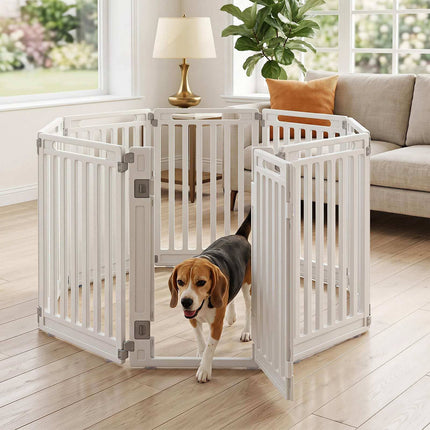31.5" Indoor Outdoor Dog Playpen, 8 Panels, HDPE Material