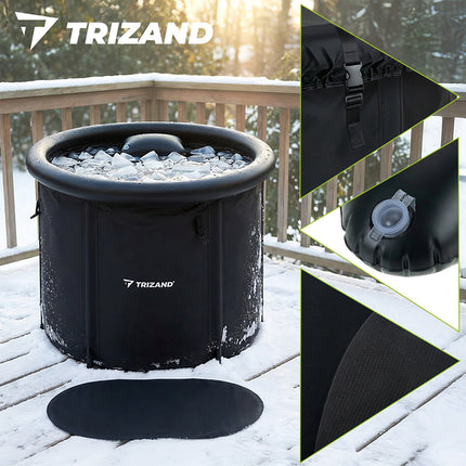 320L Foldable Ice Bath Tub with Accessories