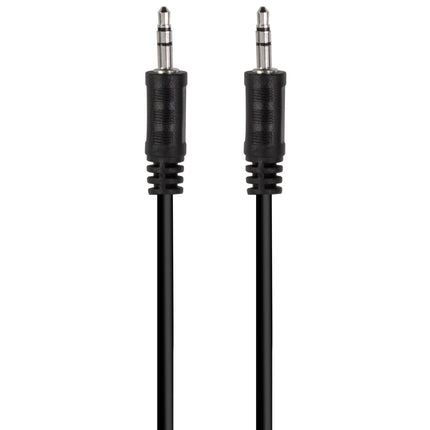 3.5mm Male to Male Stereo Audio Cable, 0.2m, Black