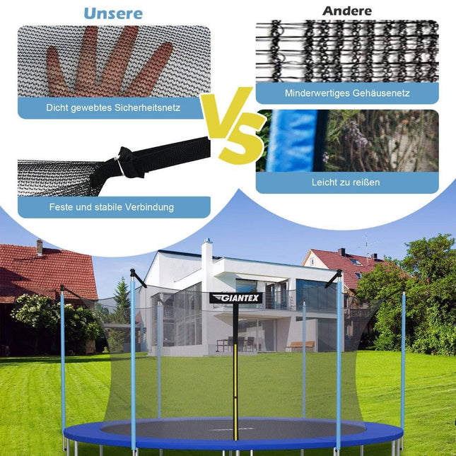 Ø366 cm trampoline safety net for garden trampolines inside black