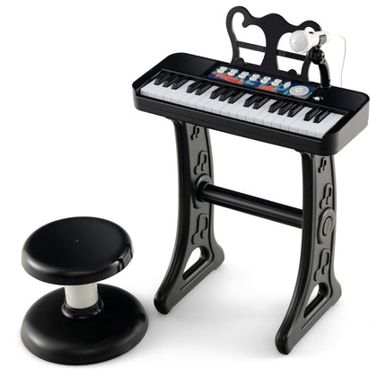 37-Key Kids Electronic Keyboard with Microphone & Stand