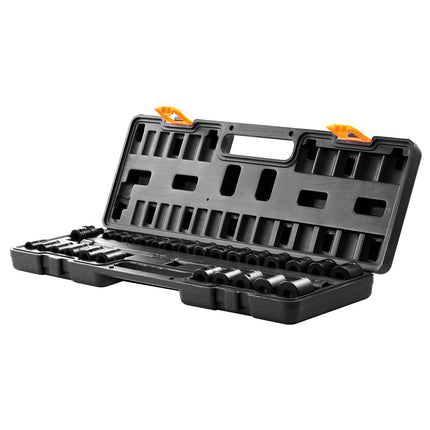 3/8-Inch Drive Impact Socket Set, 29-Piece SAE Metric