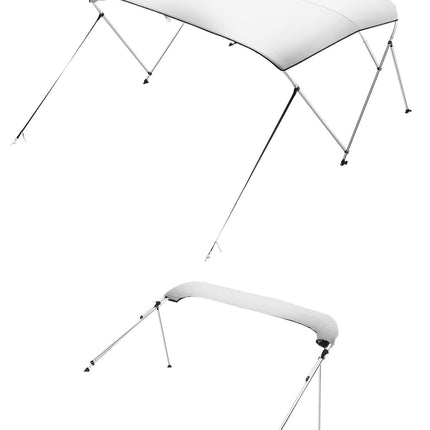 3 Bow Boat Bimini Top, 600D, 72in, Aluminum Frame