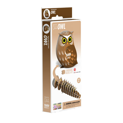 3D Cardboard Model Kit - Owl Design, DIY Craft Project