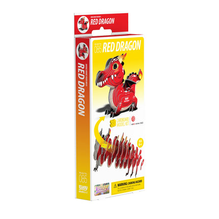 3D Cardboard Model Kit - Red Dragon Assembly Craft