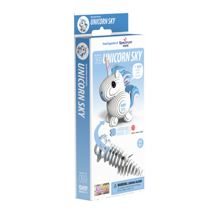 3D Cardboard Model Kit - Unicorn Design, DIY Craft Project