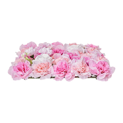 3D Flower Wall Panels, 12 Pack 15x15 Inch, Pink PE