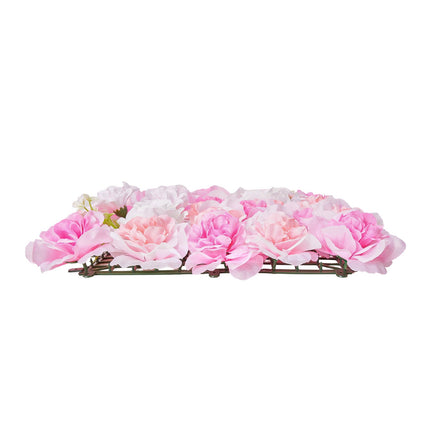 3D Flower Wall Panels, 12 Pack 15x15 Inch, Pink PE