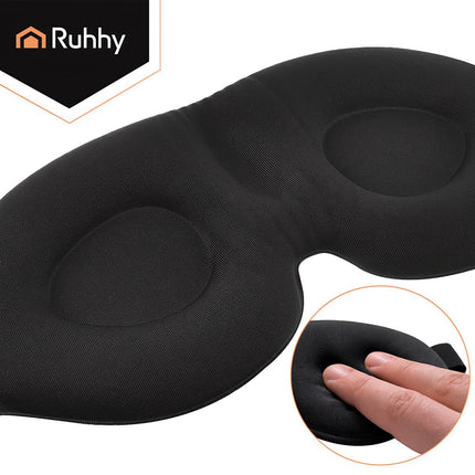 3D Memory Foam Sleep Mask – Adjustable, Total Blackout