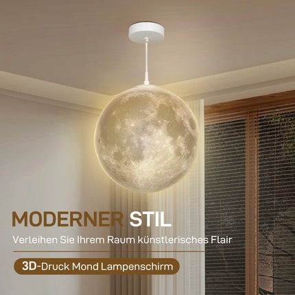 3D Moon Pendant Light with color change and app control