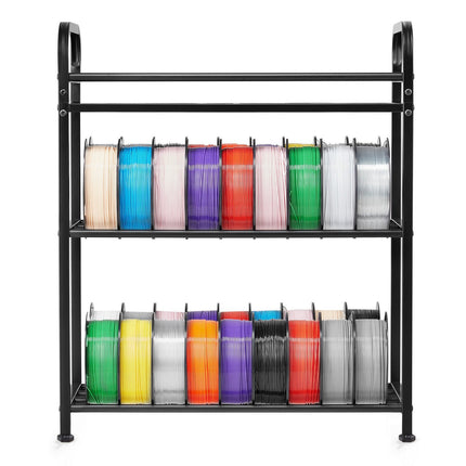 3D Printer Filament Storage Rack, 3-Tier Rolling Steel Shelf