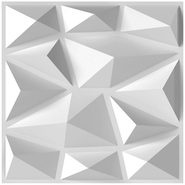 3D Wall Panels, Diamond Pattern, PVC, 100 Pack, 9㎡ Coverage