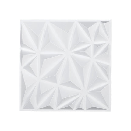 3D Wall Panels, PVC Diamond Tiles 33-Pack, Matte White