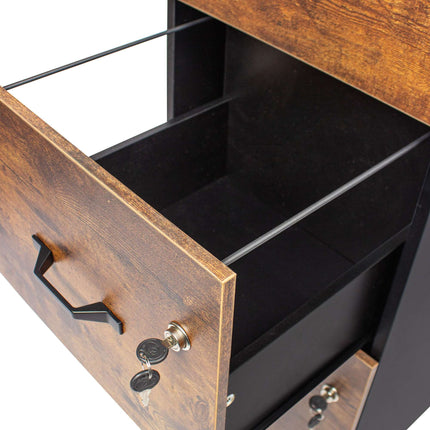 3-Drawer Vertical Hanging File Cabinet, Lockable
