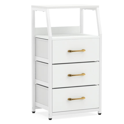 3-Drawer Vertical Storage Dresser with Fabric Drawers