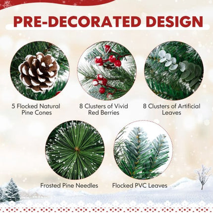 3 Ft Tabletop Christmas Tree, Battery LED, Metal Base
