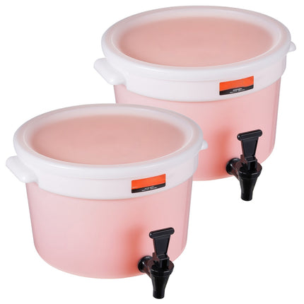 3 Gallon Beverage Dispenser With Spigot and Lid, 2-Pack