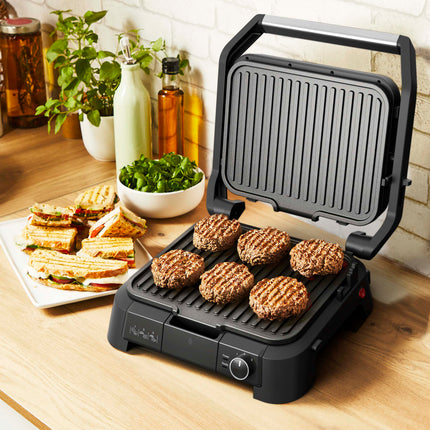 3-In-1 Stainless Steel Contact Grill, 2000W, 180-Degree Open