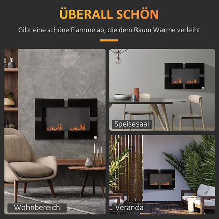 Indoor Black Ethanol fireplace, Metal, 3L Capacity, 90cm
