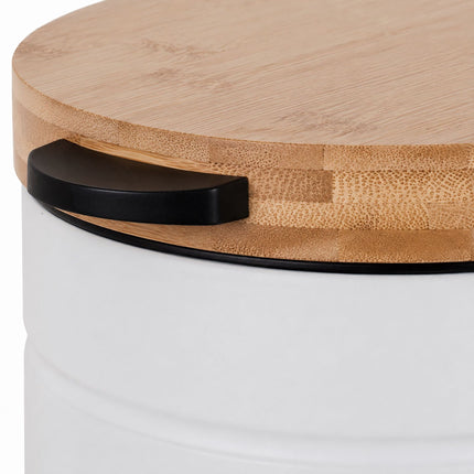 3L Wall-Mounted Cosmetic Bin with Bamboo Lid
