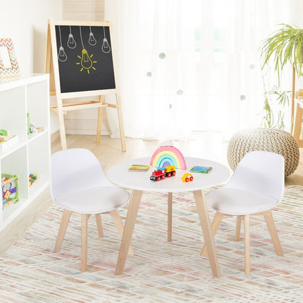 3 PCS. Children's seating group with round table and 2 padded chairs for small children aged 3-8.