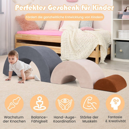 3 PCS. Soft building blocks foam building blocks for climbing and crawling for babies grey
