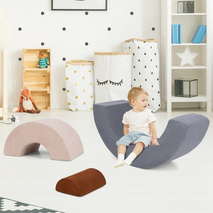 3 PCS. Soft building blocks foam building blocks for climbing and crawling for babies grey