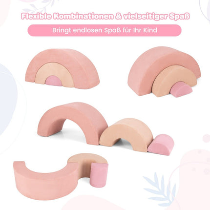 3 PCS. Soft building blocks foam building blocks for climbing and crawling for babies pink
