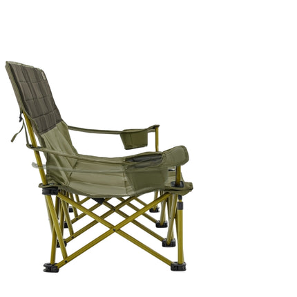 3-Person Folding Camping Chair, Padded, 2 Cup Holders, Green