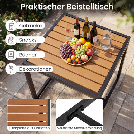 3-Piece Balcony Furniture Set with Cushions and Table