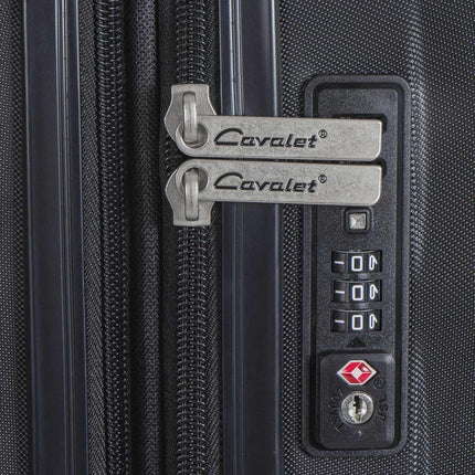 3-Piece Black Luggage Set – Cabin, Medium, Large