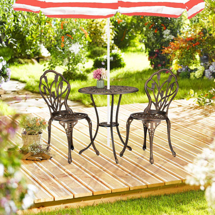 3-Piece Floral Bistro Set – Table & Chairs for Patio