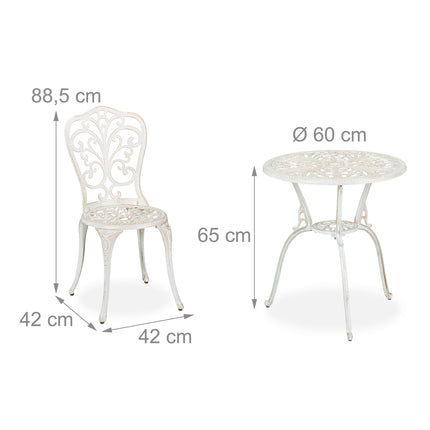 3-Piece Garden Bistro Set – Antique Patio Furniture