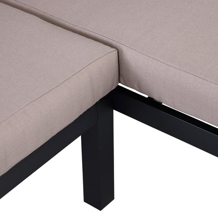 Outdoor 3-piece aluminum garden furniture with cushions