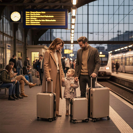 3-Piece Hard-Shell Luggage Set with Spinner Wheels