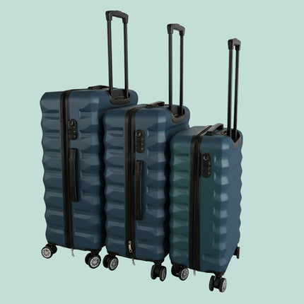 3-Piece Hard-Shell Luggage Set with Wheels