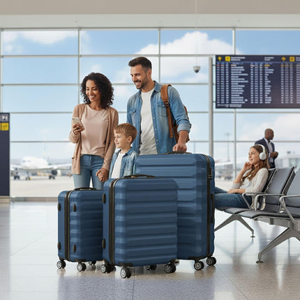3-Piece Hard-Shell Luggage Set with Wheels