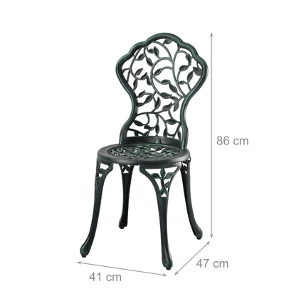 3-Piece Metal Bistro Set – Table & Chairs