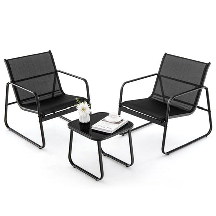 3-Piece Outdoor Furniture Set with Chairs and Table