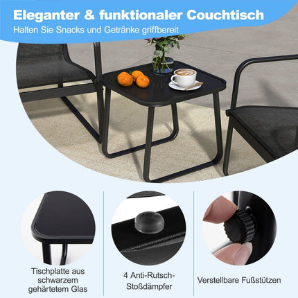 3-Piece Outdoor Furniture Set with Chairs and Table