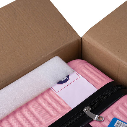 3-Piece Pink Suitcase Set – Lightweight, Durable