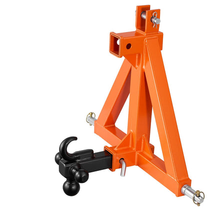 3-Point Trailer Hitch, Cat 1, 2-In Receiver, 3 Balls