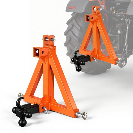 3-Point Trailer Hitch, Cat 1, 2-In Receiver, 3 Balls