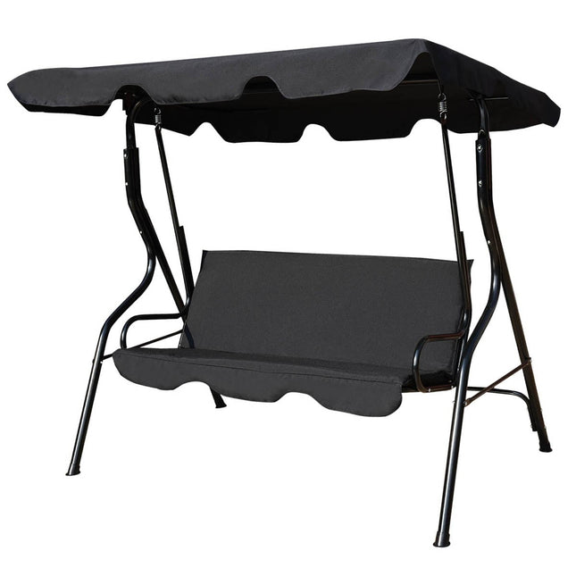 3-Seater Garden Swing with Adjustable Canopy