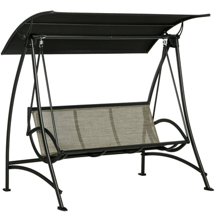 3-seater garden swing bench, UV protection, adjustable canopy